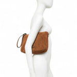 Pochette Nora suede caramello Gianni Chiarini<BR/> 