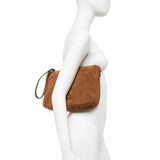 Pochette Nora suede caramello Gianni Chiarini<BR/> 