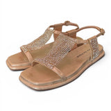 Sandalo maglia strass platino Alma en Pena<BR/> 
