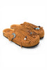 Sabot con frangia e perline Taji by Lagoa suede cuoio