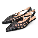 Slingback intreccio nero flat Les Autres<BR/> 