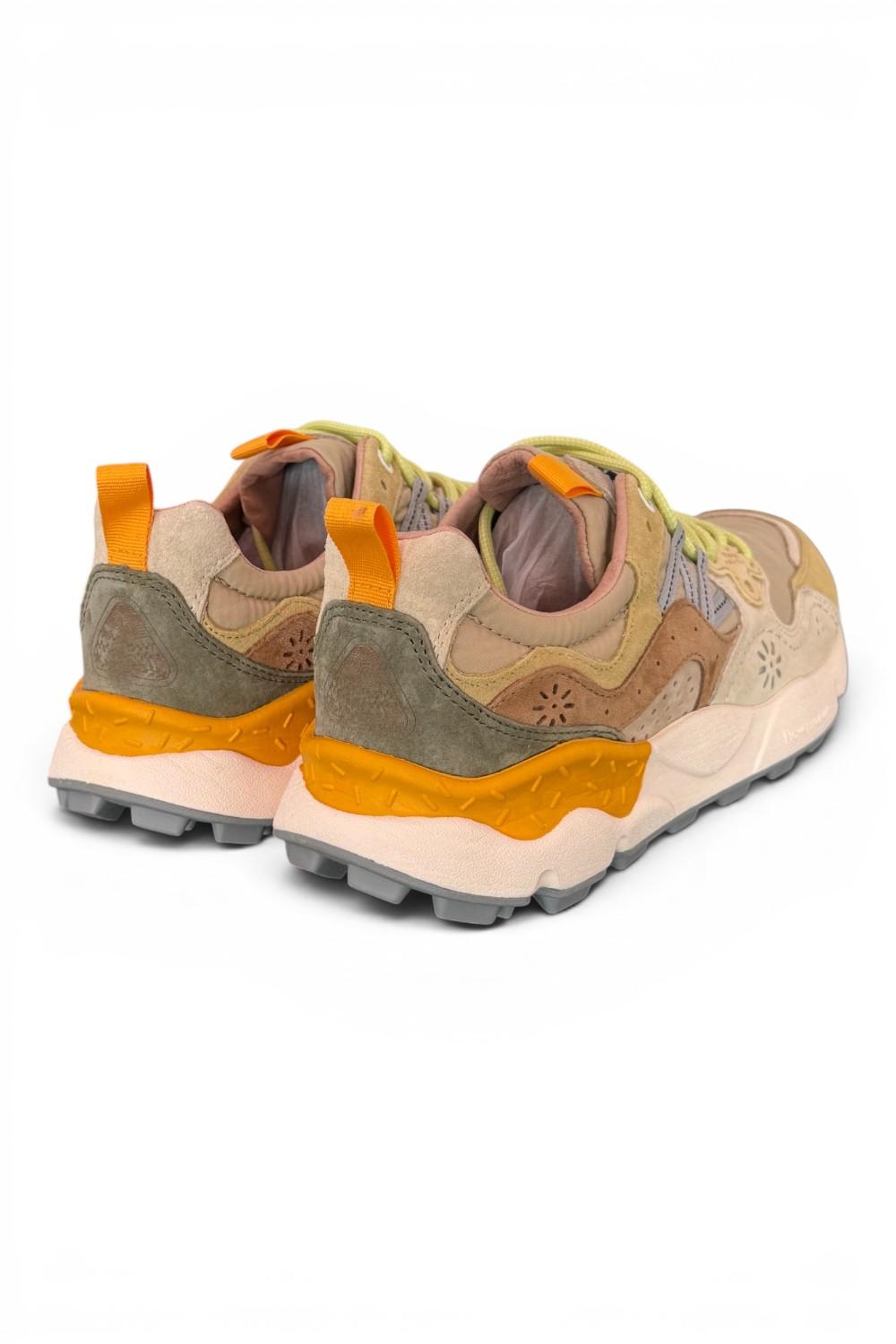 Sneaker uomo Yamano 3 1G15 beige yellow Flower Mountain 
