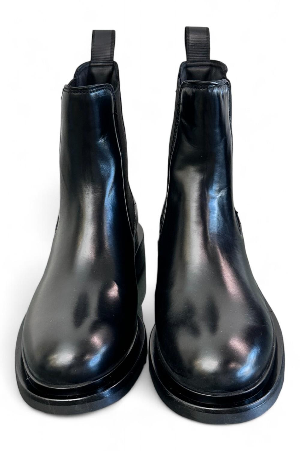 Beatles pelle nera suola Mjus<BR/> 