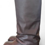 Stivale biker ghetta pelle marrone Ranye <BR/> 