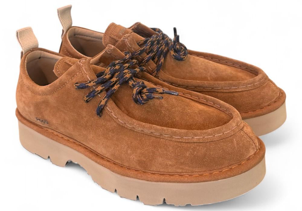 Allacciato uomo Panchic P009 ingegnere suede cognac 