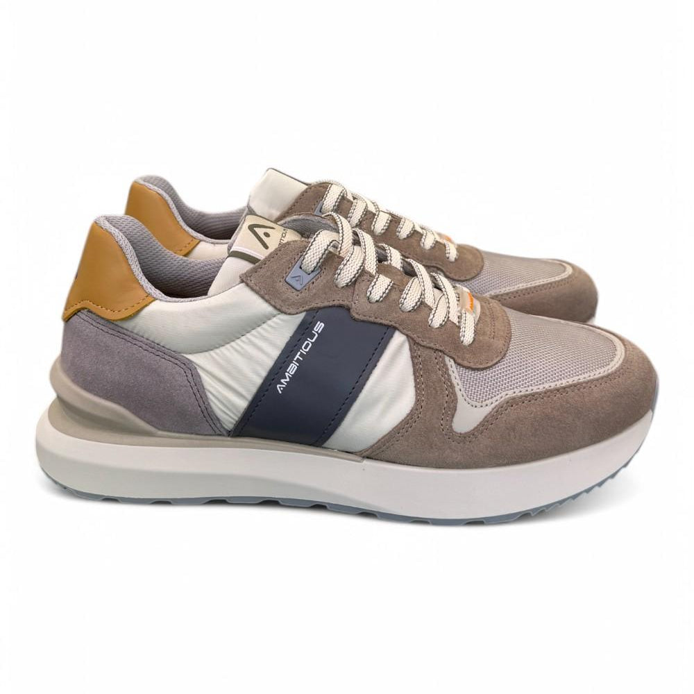 Sneaker running bianco beige Ambitious<BR/> 