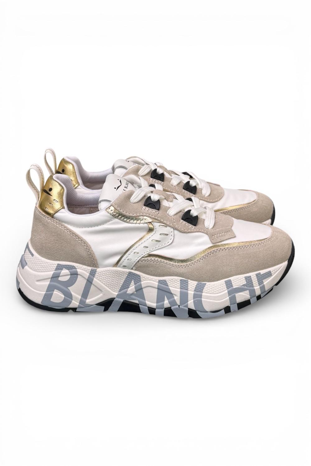 Sneaker donna Voile Blanche Club 105 bianca oro 1N03 