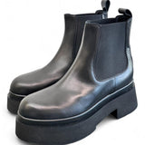 Stivaletto beatles nero con platform Albano 