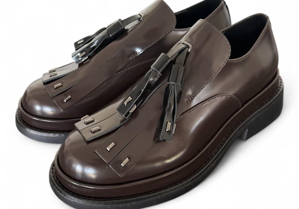 Mocassino spazzolato mappi testa di moro Zanon 