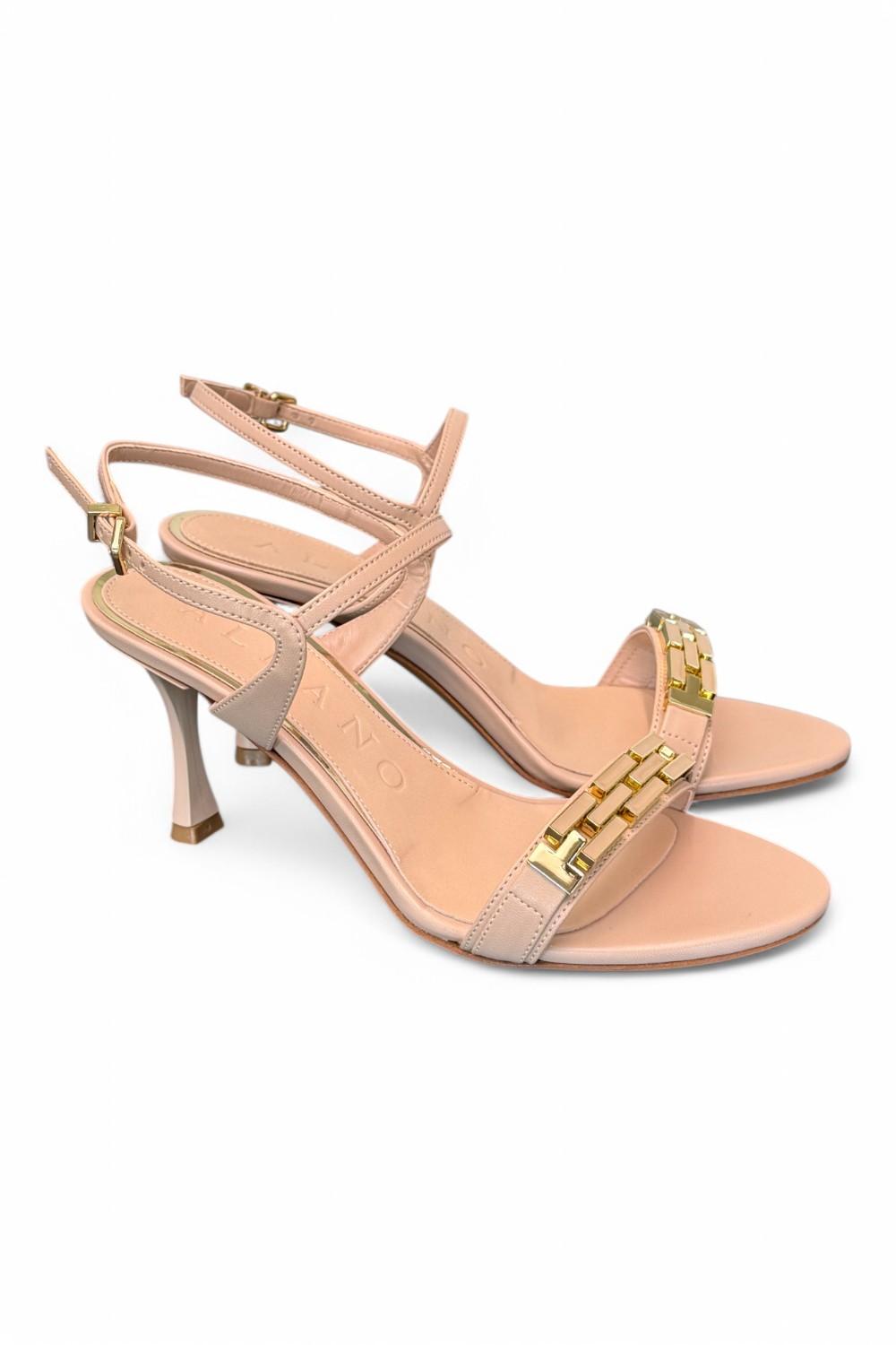 Sandalo Albano nude accessorio tacco 7 
