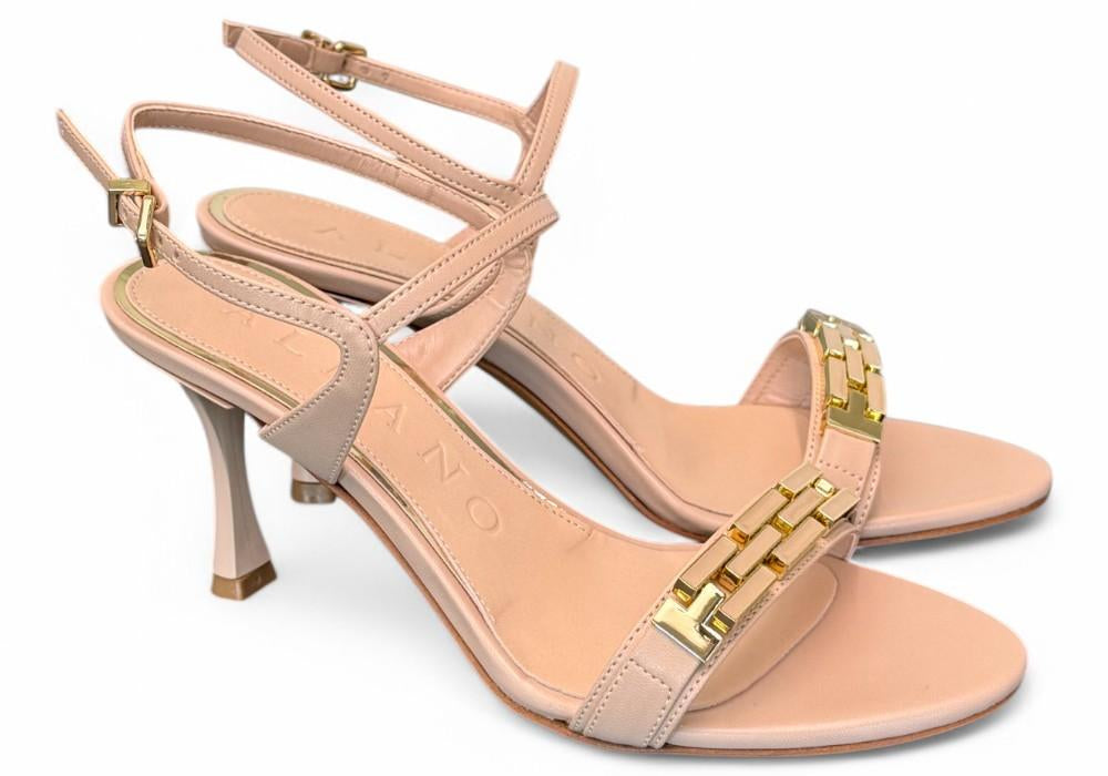 Sandalo Albano nude accessorio tacco 7 