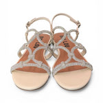 Sandalo intrecci strass white Bibi Lou 