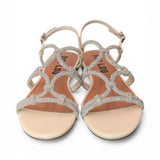 Sandalo intrecci strass white Bibi Lou 