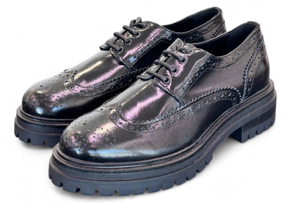 Scarpa allacciata imperiale donna Les Tulipes nera 