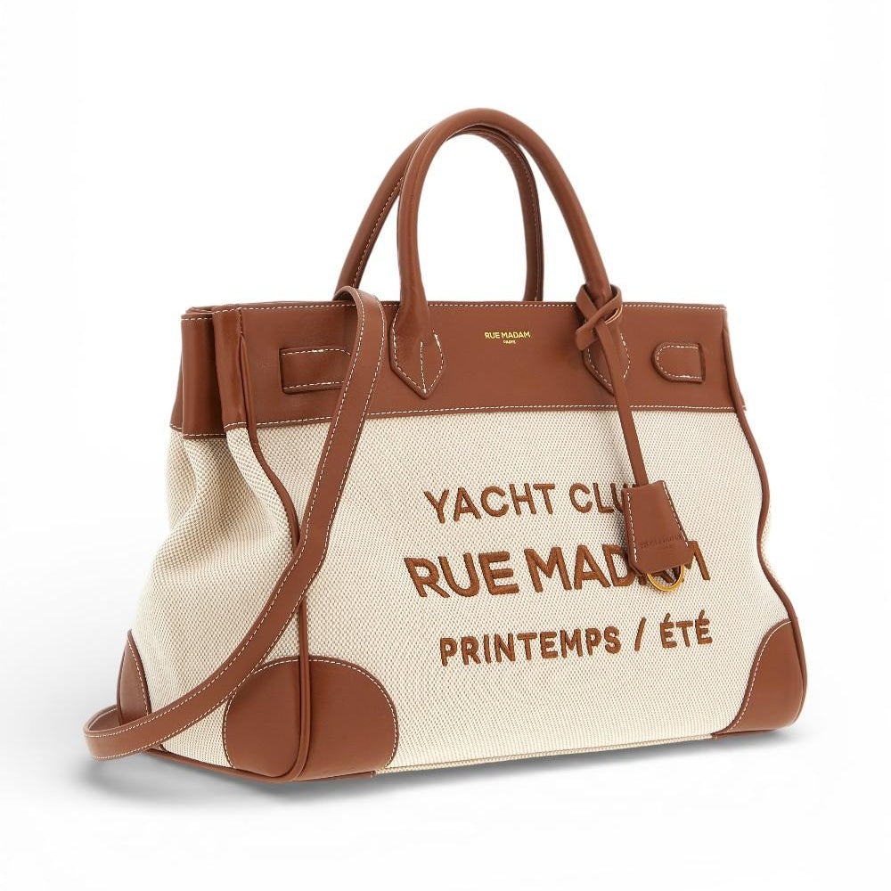 Shopping Riviera Tote bag beige brown Rue Madam 