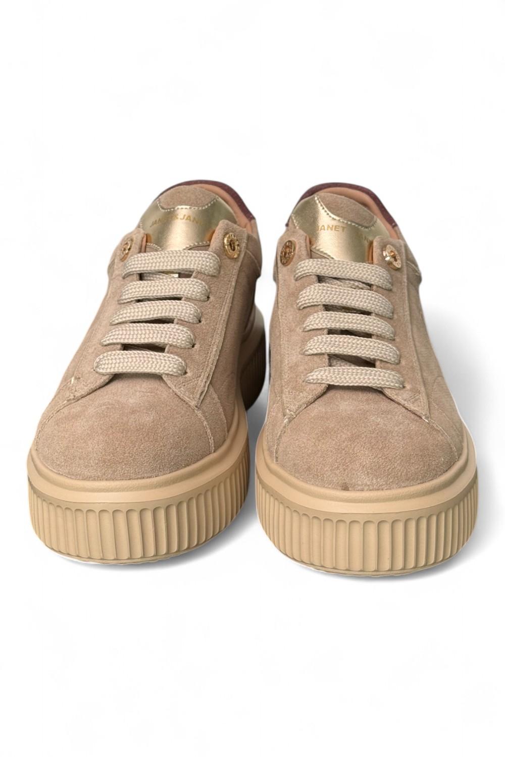 Sneaker donna suede beige Janet & Janet 