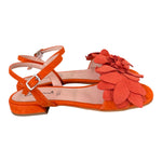 Sandalo fiore suede corallo Glam<BR/> 