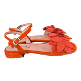 Sandalo fiore suede corallo Glam<BR/> 