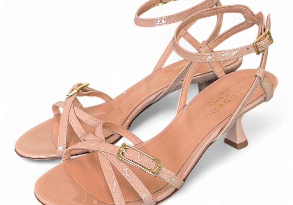 Sandalo mignon vernice nude T50 Isabelle Paris<BR/> 