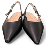 Slingback pelle nera flat Les Autres<BR/> 