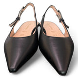 Slingback pelle nera flat Les Autres<BR/> 