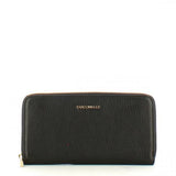 Portafoglio Metallic Soft Zip Around Black<BR/> 