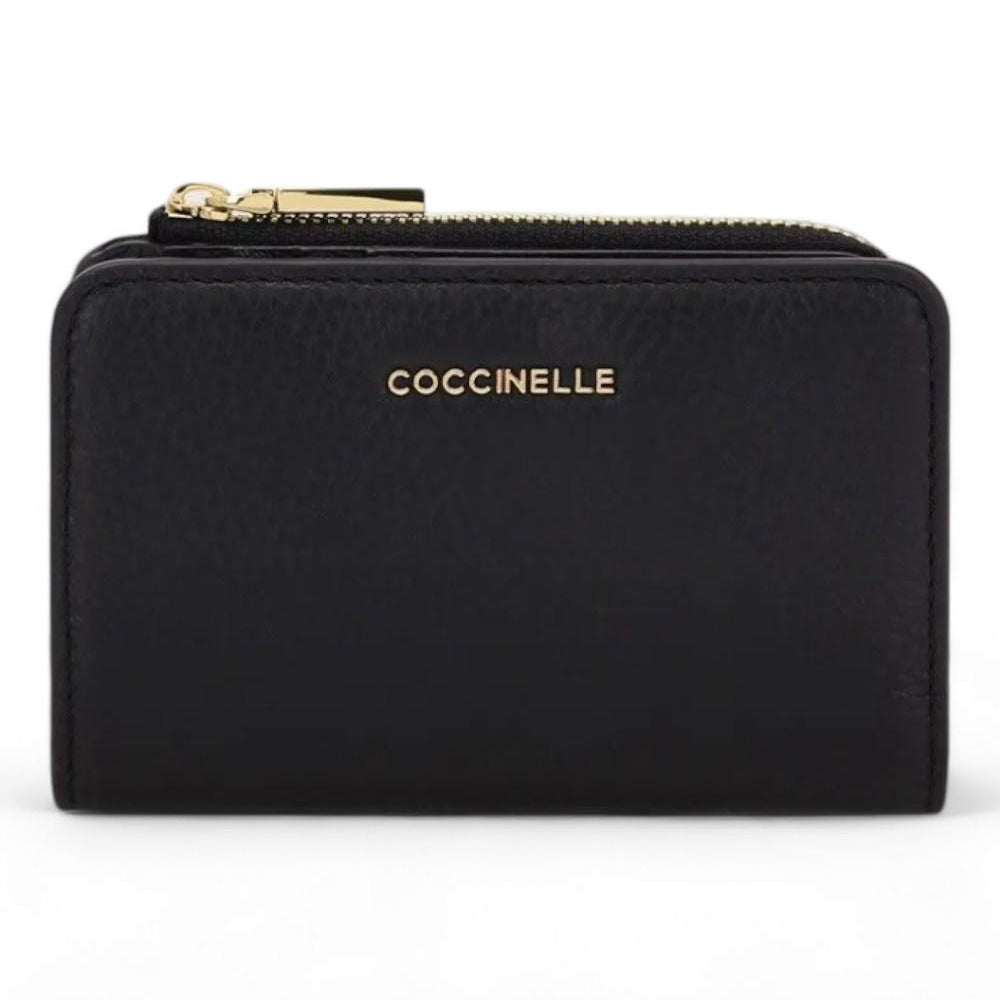Portafogli piccolo Coccinelle metallic soft nero 