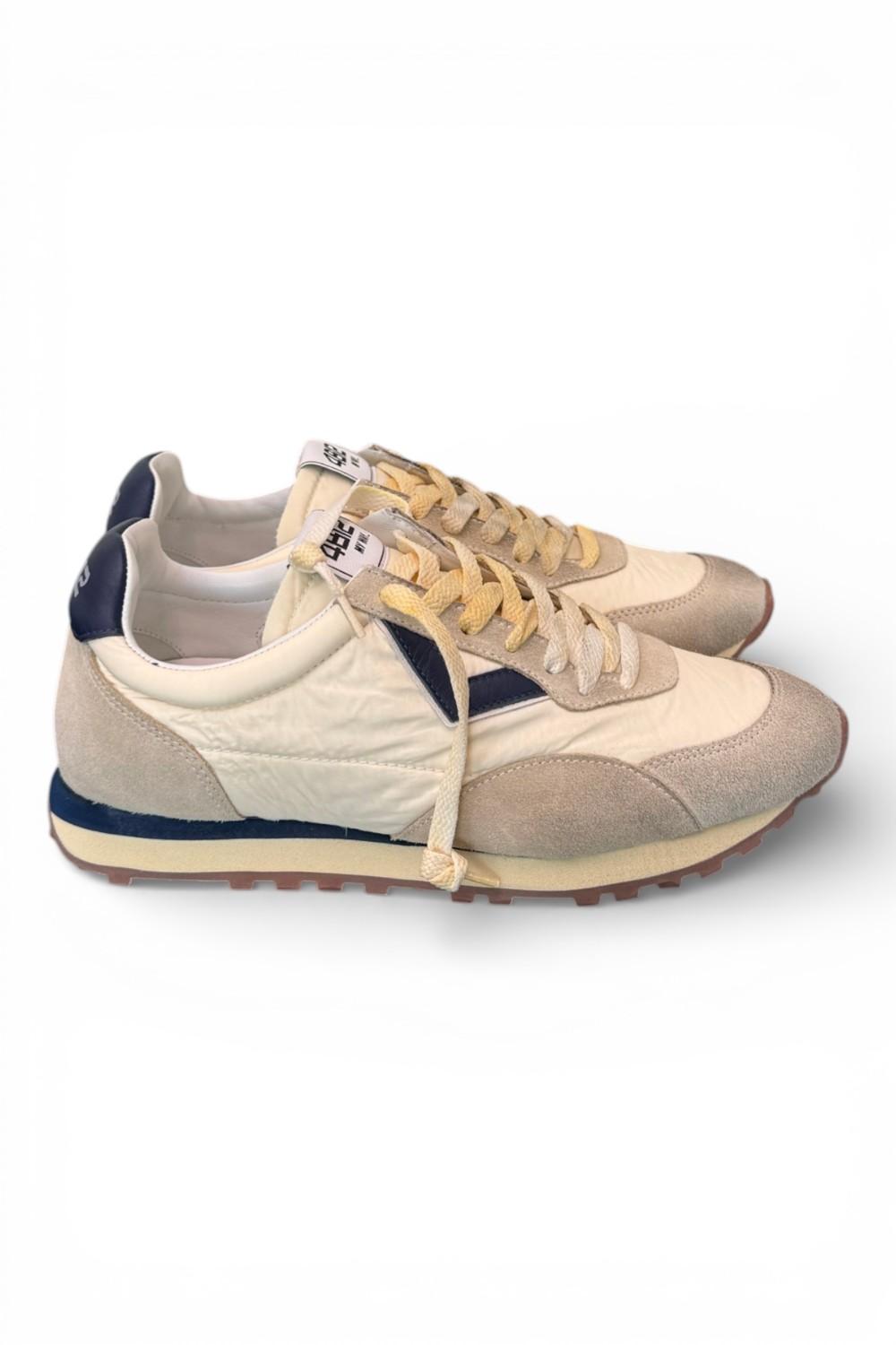 Sneaker uomo 4B12 Vintage Run beige blu 