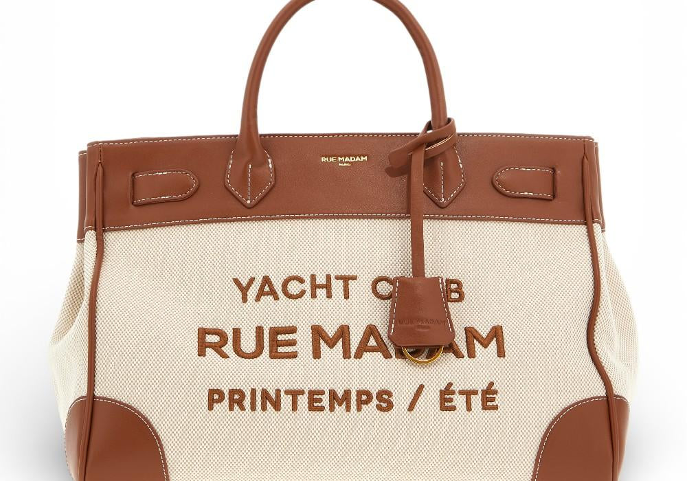Shopping Riviera Tote bag beige brown Rue Madam 