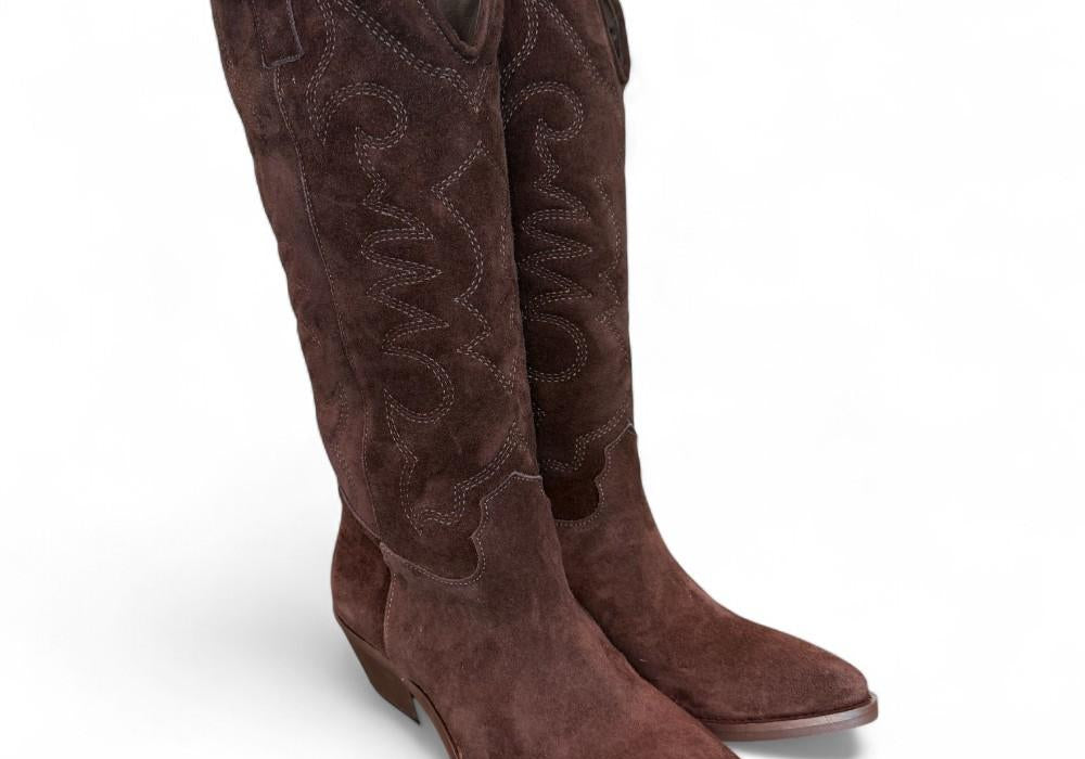 Stivale texano suede testa di moro Ranye 