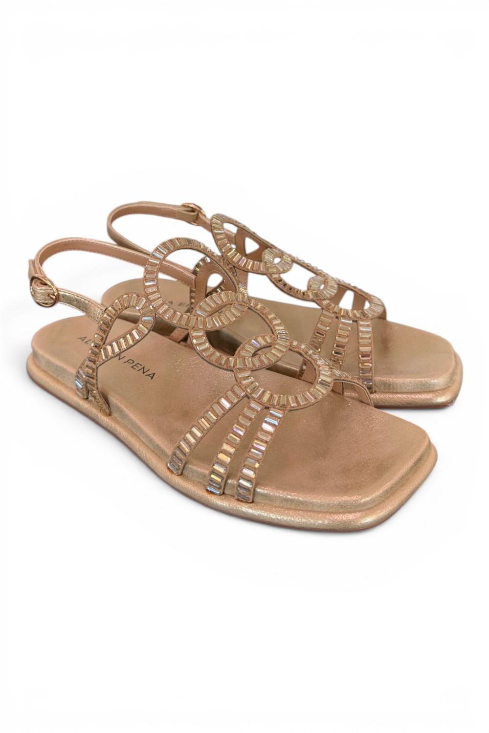 Sandalo cerchi strass oro Alma en Pena<BR/> 