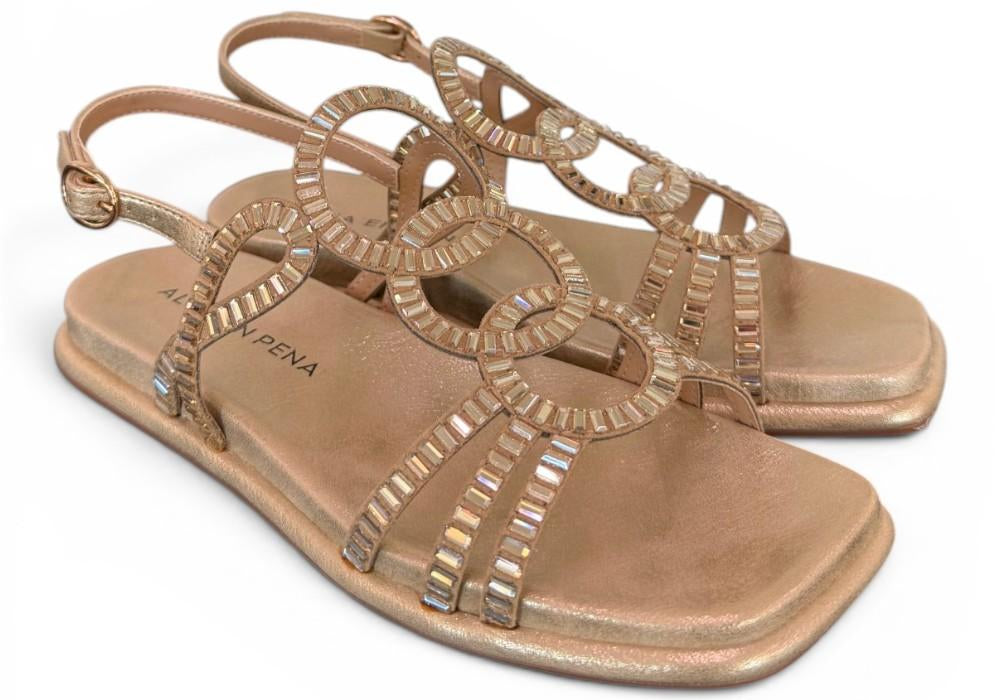 Sandalo cerchi strass oro Alma en Pena<BR/> 