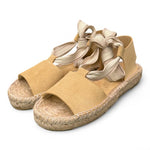 Sandalo con fascia in suede sand Palomitas<BR/> 
