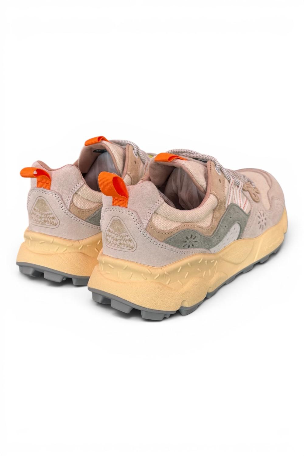 Sneaker uomo Yamano 3 1N48 Canvas O.White Sage Flower Mountain 