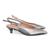 Slingback scollo V argento T40 Les Autres<BR/> 