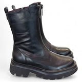 Stivaletto zip pelle nera  Lorenzo Mari 