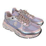 Sneaker donna Mased 8206 Premiata forata celeste argento 