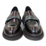 Scarpa mocassino spazzolato nero verde Bruno Premi 
