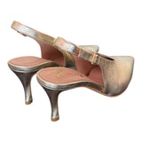 Slingback pelle platino Ranye T70<BR/> 