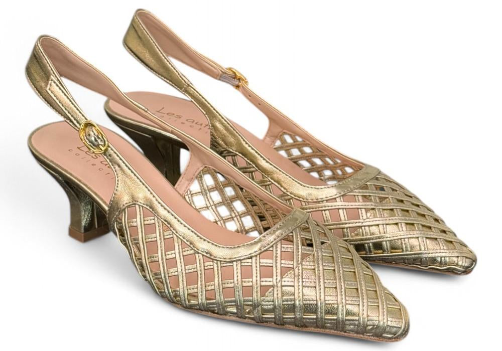 Slingback intreccio platino Les Autres<BR/> 