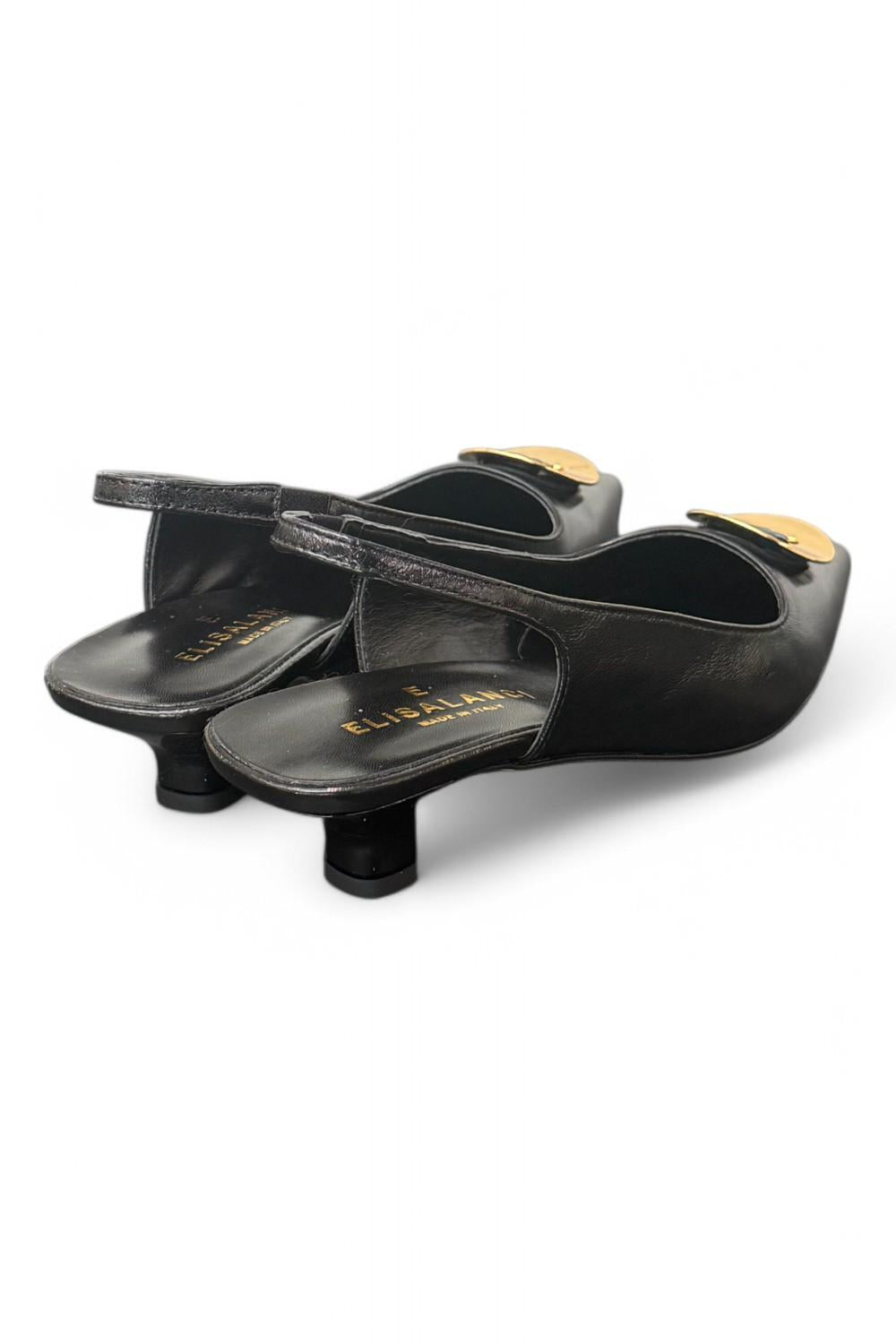 Slingback bottone nero Elisa Lanci 