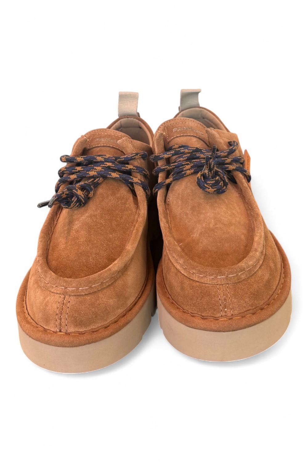 Allacciato uomo Panchic P009 ingegnere suede cognac 
