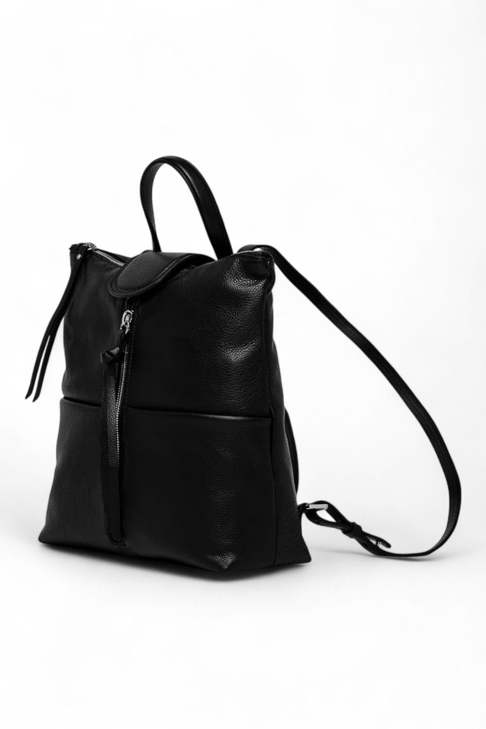 Zaino Giada pelle nera Gianni Chiarini<BR/> 