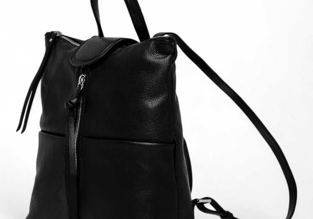 Zaino Giada pelle nera Gianni Chiarini<BR/> 