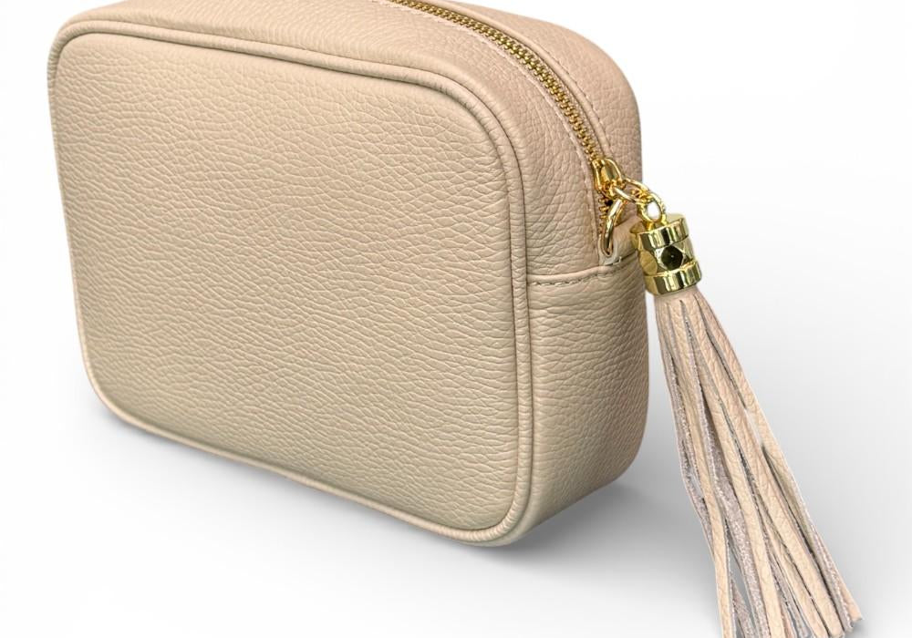 Borsina camera case pelle beige 