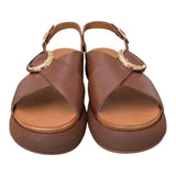 Sandalo incrocio cioccolato Z40 Inuovo<BR/> 