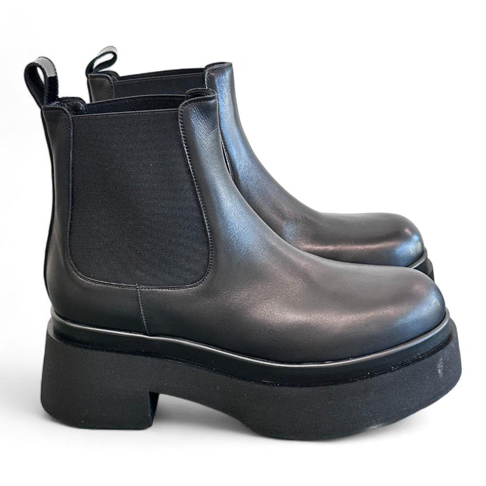 Stivaletto beatles nero con platform Albano 