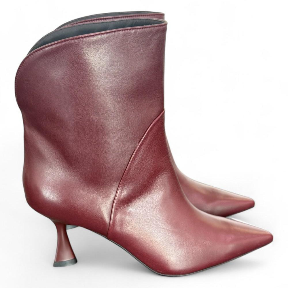 Stivaletto pelle bordeaux Isabelle Paris<BR/> 