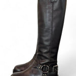 Stivale biker pelle nera Angelica 