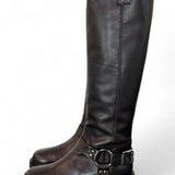 Stivale biker pelle nera Angelica 